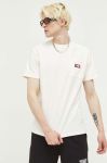 Бавовняна футболка Tommy Jeans колір бежевий з аплікацією (3284433)