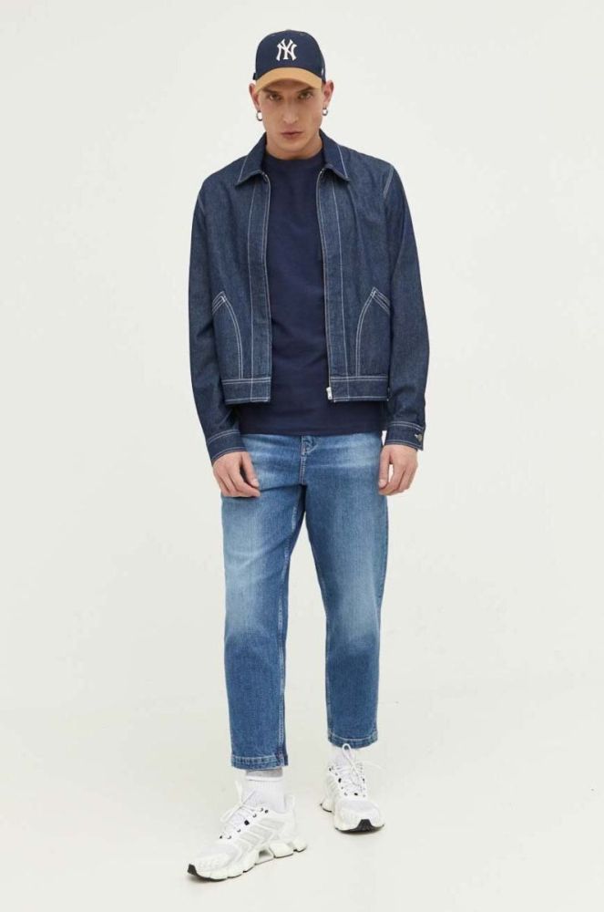 Бавовняна футболка Tommy Jeans колір синій з аплікацією (3284428) фото 2