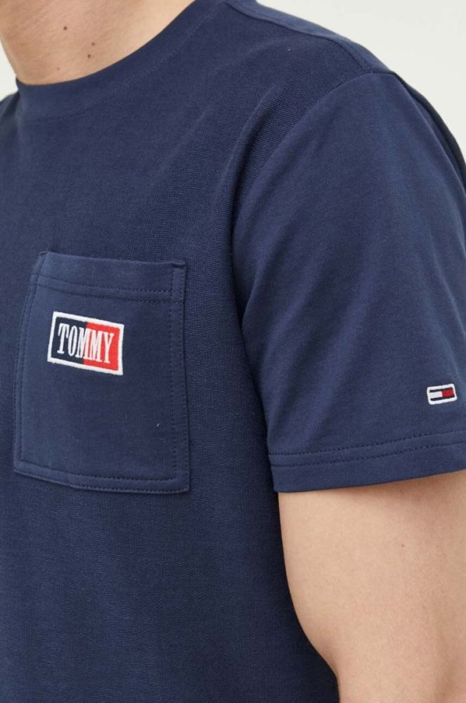 Бавовняна футболка Tommy Jeans колір синій з аплікацією (3284428) фото 5