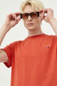 Бавовняна футболка Tommy Jeans колір помаранчевий однотонний (3284458)