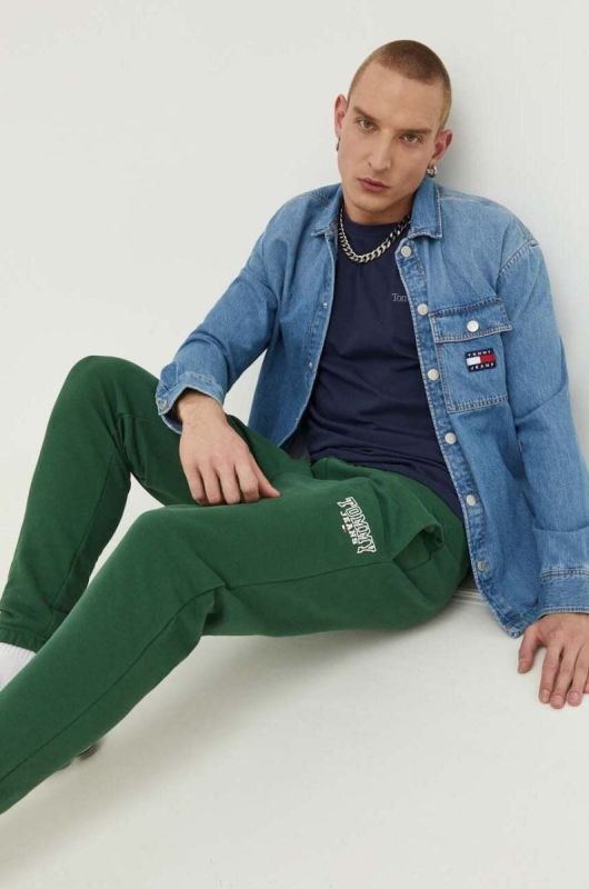 Бавовняна футболка Tommy Jeans колір синій однотонний (3284448) фото 2