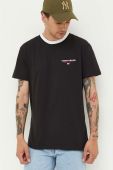 Бавовняна футболка Tommy Jeans колір чорний однотонний (3325896)
