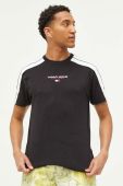 Бавовняна футболка Tommy Jeans колір чорний з аплікацією (3370590)