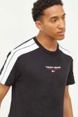 Бавовняна футболка Tommy Jeans колір чорний з аплікацією (3370590)