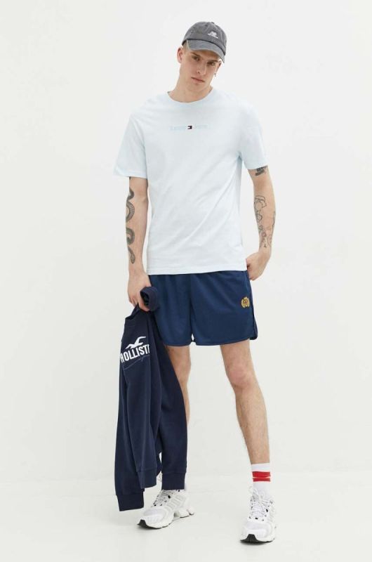 Бавовняна футболка Tommy Jeans візерунок колір блакитний (3246966) фото 2