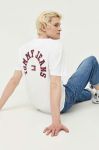 Бавовняна футболка Tommy Jeans колір білий з принтом (3284474)