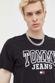 Бавовняна футболка Tommy Jeans колір чорний з принтом (3282083)