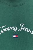 Бавовняна футболка Tommy Jeans колір зелений з аплікацією (3325906)