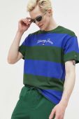 Бавовняна футболка Tommy Jeans колір синій візерунок (3284478)