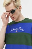 Бавовняна футболка Tommy Jeans колір синій візерунок (3284478)