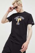 Бавовняна футболка Tommy Jeans колір чорний з аплікацією (3284483)