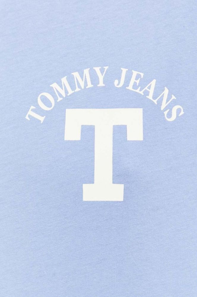 Бавовняна футболка Tommy Jeans з принтом колір блакитний (3328966) фото 5
