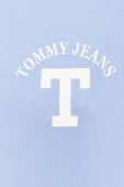 Бавовняна футболка Tommy Jeans з принтом колір блакитний (3328966)
