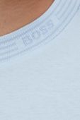 Бавовняна футболка Boss Green BOSS GREEN однотонна колір блакитний