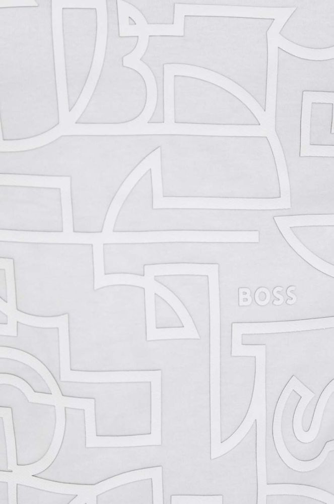 Бавовняна футболка Boss Green BOSS GREEN колір білий з принтом (3331920) фото 5