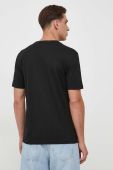Бавовняна футболка BOSS колір чорний з принтом (3417055)