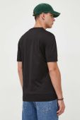 Бавовняна футболка BOSS колір чорний з принтом (3417070)