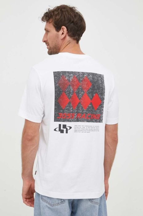 Бавовняна футболка Boss Orange BOSS ORANGE колір білий з принтом (3355893)