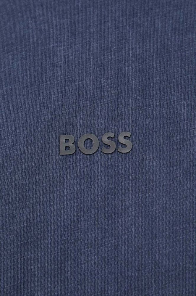 Бавовняна футболка Boss Orange BOSS ORANGE колір синій однотонна фото 5