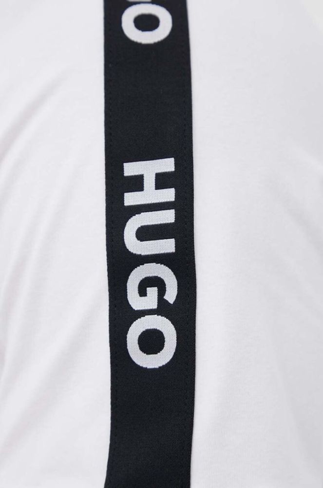 Футболка лаунж HUGO колір білий з аплікацією фото 5