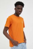Бавовняна футболка PS Paul Smith колір помаранчевий однотонний