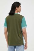 Бавовняна футболка PS Paul Smith колір зелений однотонний
