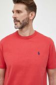 Бавовняна футболка Polo Ralph Lauren колір червоний однотонний (3260183)