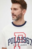 Бавовняна футболка Polo Ralph Lauren колір білий з принтом (3260203)