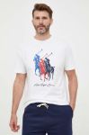 Бавовняна футболка Polo Ralph Lauren колір білий з принтом (3266551)