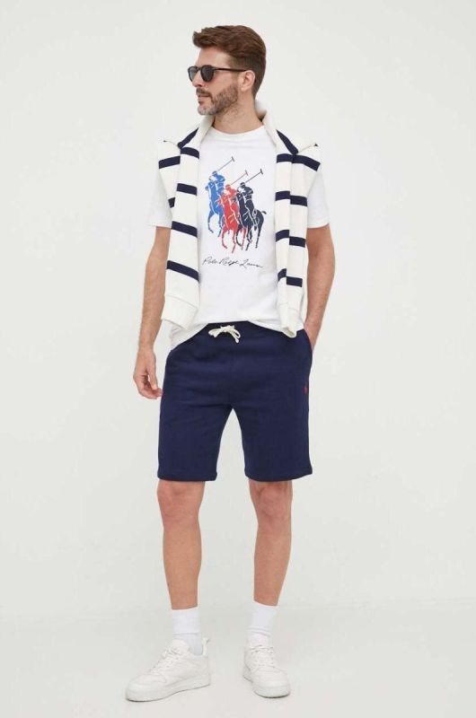Бавовняна футболка Polo Ralph Lauren колір білий з принтом (3266551) фото 2