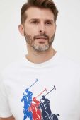 Бавовняна футболка Polo Ralph Lauren колір білий з принтом (3266551)