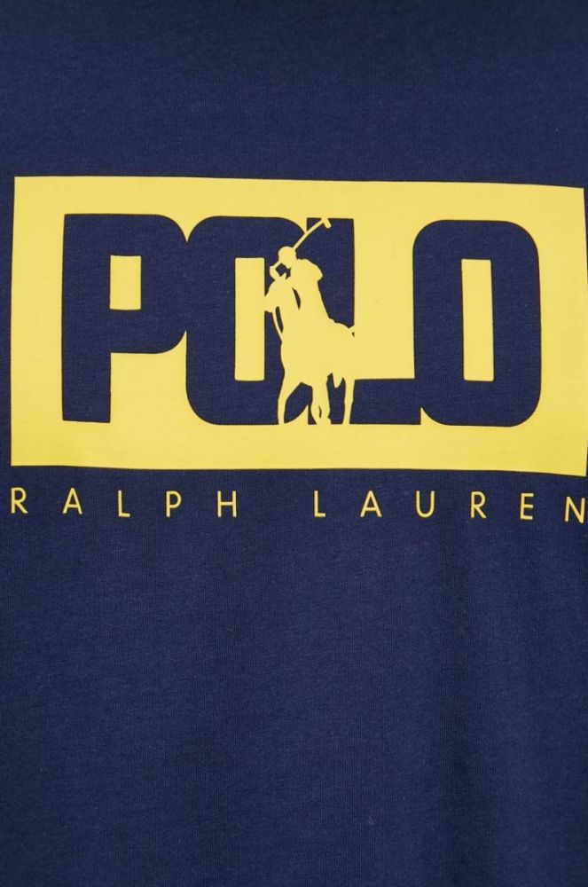Бавовняна футболка Polo Ralph Lauren колір синій з принтом (3260208) фото 5
