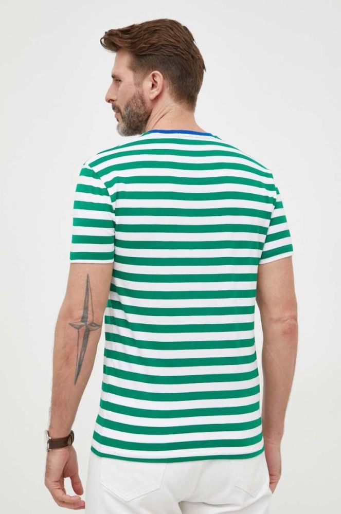 Бавовняна футболка Polo Ralph Lauren колір зелений візерунок (3274668) фото 3