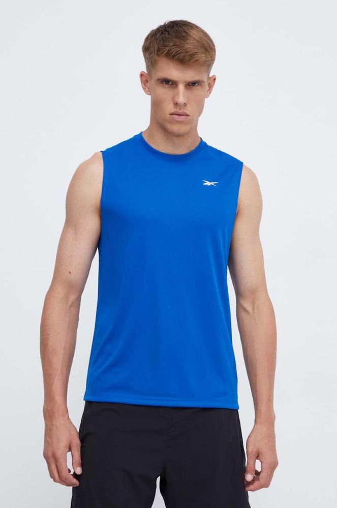 Тренувальна футболка Reebok Tech колір блакитний