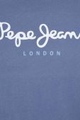 Бавовняна футболка Pepe Jeans Eggo з принтом колір блакитний (3298536)