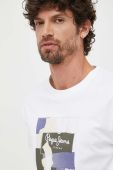 Бавовняна футболка Pepe Jeans Oldwive колір білий з принтом