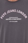 Бавовняна футболка Pepe Jeans Waddon колір сірий з принтом