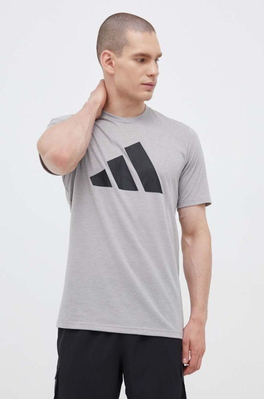 Тренувальна футболка adidas Performance Train Essentials Feelready Logo колір сірий фото 4