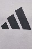 Тренувальна футболка adidas Performance Train Essentials Feelready Logo колір сірий з принтом