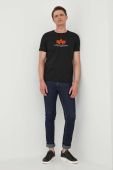 Бавовняна футболка Alpha Industries колір чорний візерунок