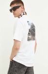 Бавовняна футболка DC колір білий візерунок