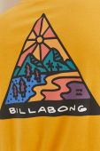 Бавовняна футболка Billabong колір жовтий з принтом (3451988)