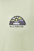Бавовняна футболка Billabong колір зелений з принтом (3451992)
