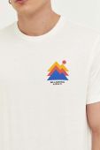 Бавовняна футболка Billabong колір бежевий з принтом (3451996)