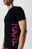 Бавовняна футболка Karl Lagerfeld колір чорний візерунок