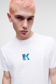 Бавовняна футболка Karl Lagerfeld Jeans колір білий з принтом (3352182)