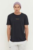 Бавовняна футболка Quiksilver колір чорний з принтом (3452000)