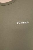 Бавовняна футболка Columbia колір зелений з принтом