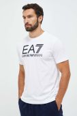 Бавовняна футболка EA7 Emporio Armani колір білий з принтом (3534860)