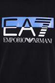 Бавовняна футболка EA7 Emporio Armani колір чорний з принтом (3303359)